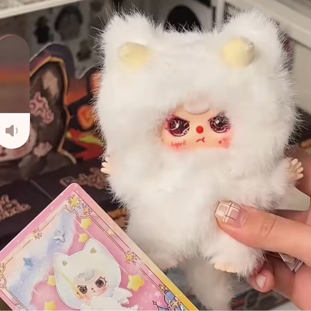 Twinkle [White] Baby Three Walonglong plush keychain
